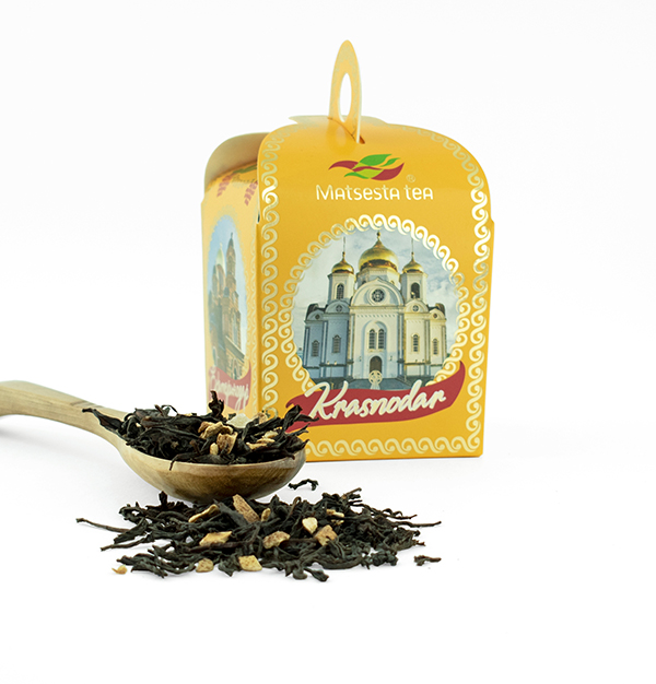 Чай черный байховый с апельсином и бергамотом "Краснодар»