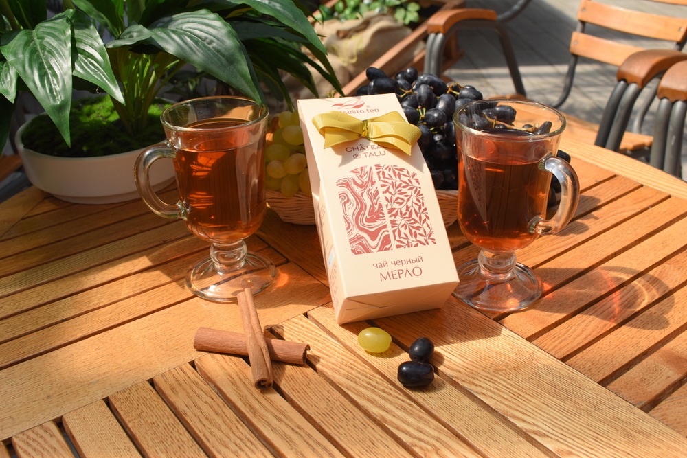 Чай черный байховый «Мерло» с гибискусом, виноградом и ароматом ягод